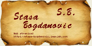Staša Bogdanović vizit kartica